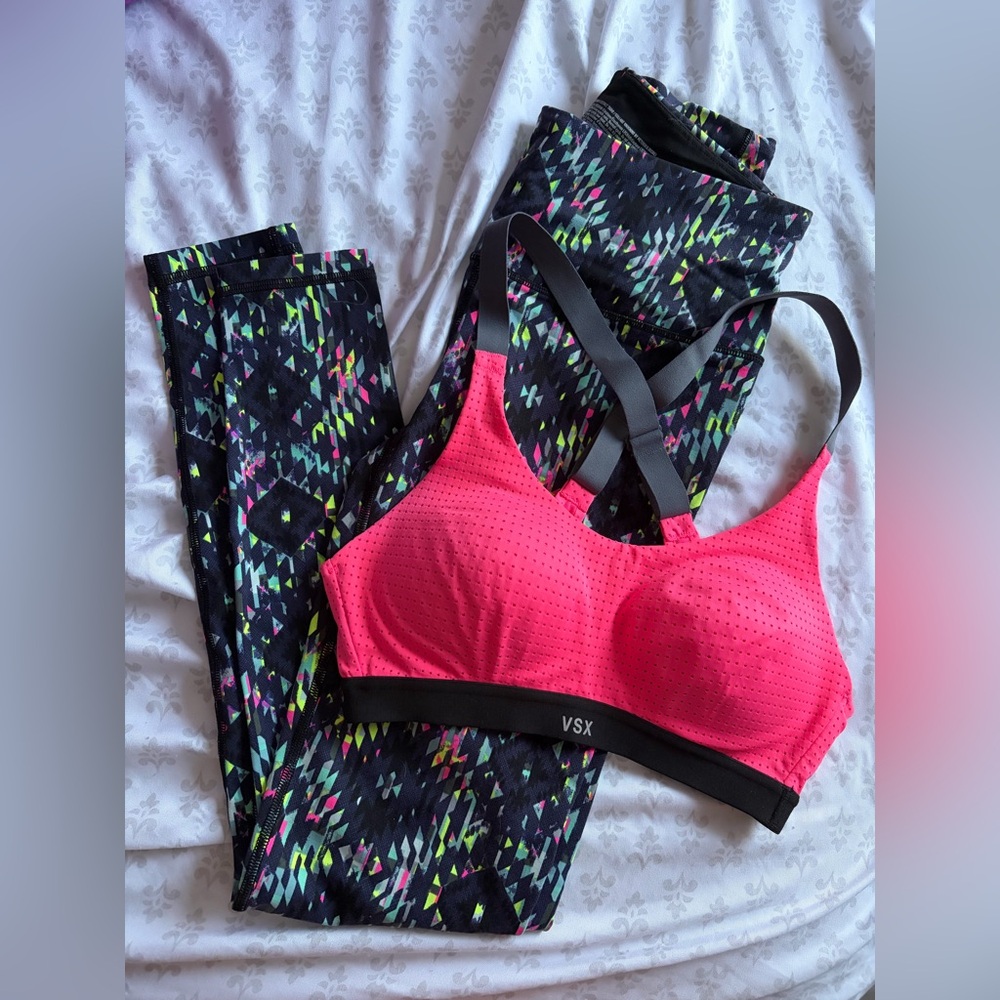 Victoria's Secret Sport Multicolor Patterned Leggings